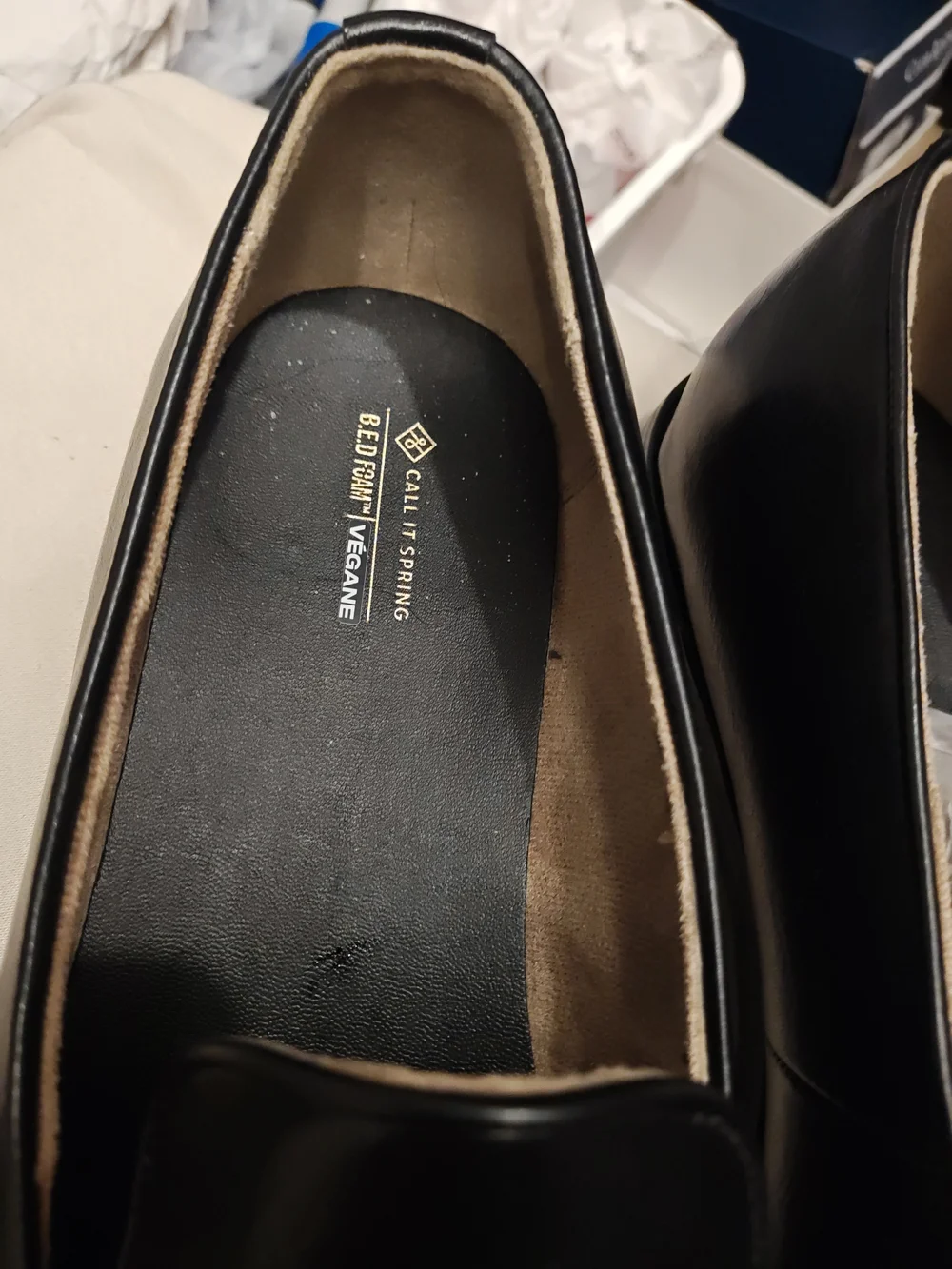 Call It Spring Black Leather Slip-On Men’s Loafers 13
